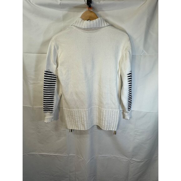 Vintage Escada sweater designer heavyweight nautical vibes gold zipper details c - Picture 4 of 13